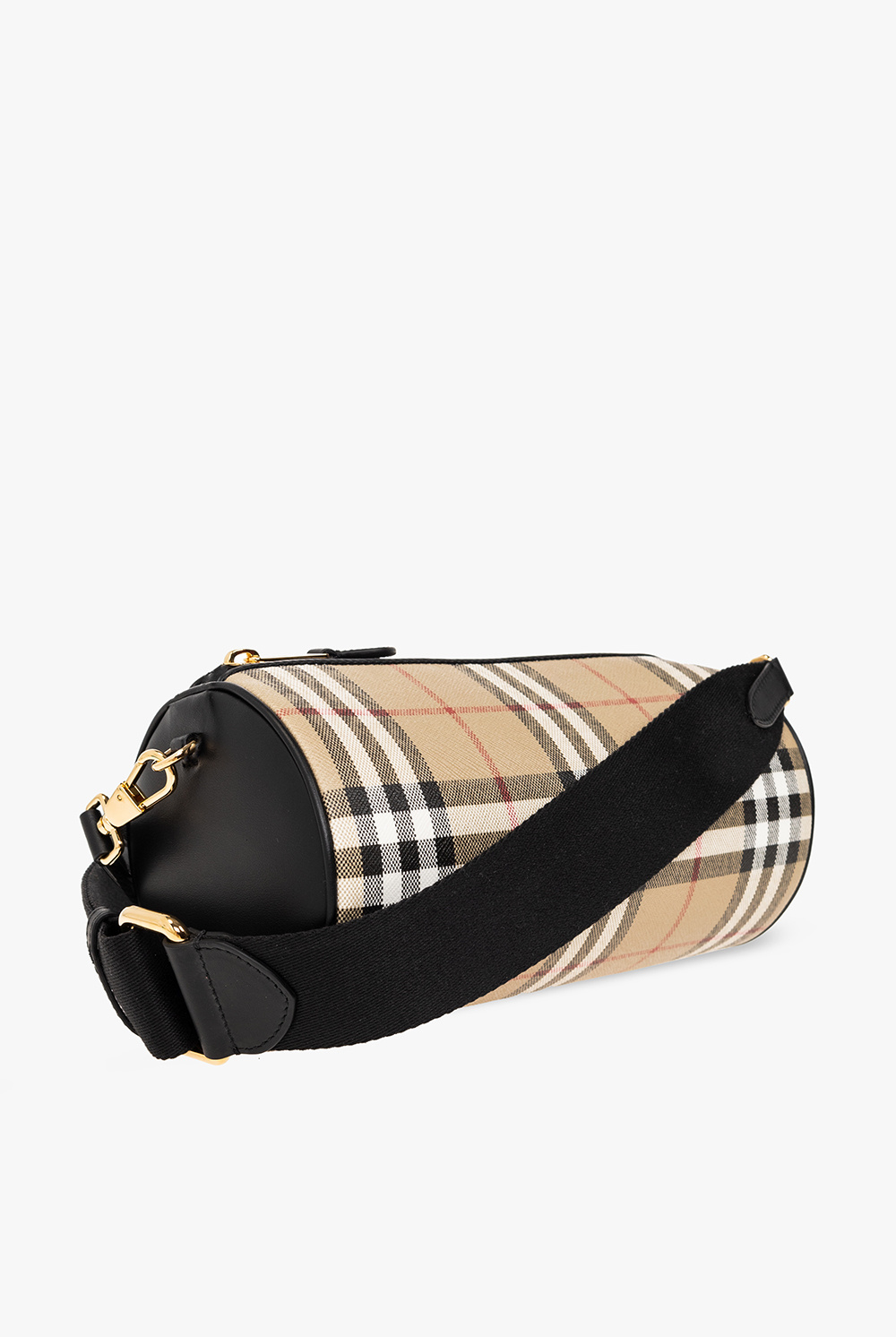 Burberry Logo Detail ECONYL Crossbody Bag Black Beige New Barrel shoulder bag Burberry SchaferandweinerShops Croatia